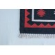 Red,white and black Rug 3'x 5',Cotton Rug.Hand-Woven janresan design rug,Washable Outdoor Rug Farmhouse/Front Porch/Living Room/Bedroom/etc.