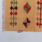 2.5x4 Handwoven Golden Rug – Eco-Friendly, Colorful Traditional Accent for Home Décor