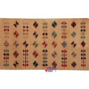 2.5x4 Handwoven Golden Rug – Eco-Friendly, Colorful Traditional Accent for Home Décor