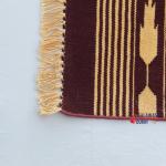 Multi Size Brown And Golden Yellow Modern Striped Cotton Flat weave Hand woven Runner Rug- Reversible Runner Kilim