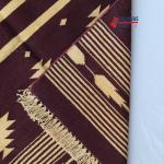 Multi Size Brown And Golden Yellow Modern Striped Cotton Flat weave Hand woven Runner Rug- Reversible Runner Kilim