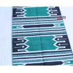 Multiple Sizes Cotton Modern Dark Green , Black And White Hand Woven Runner Rug- Flat Woven Washable Runner Kilim