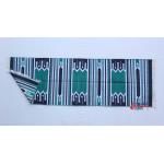 Multiple Sizes Cotton Modern Dark Green , Black And White Hand Woven Runner Rug- Flat Woven Washable Runner Kilim