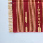 Multi Size Red And Golden Yellow Modern Striped Cotton Flat weave Hand woven Runner Rug- Reversible Runner Durrie