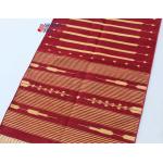 Multi Size Red And Golden Yellow Modern Striped Cotton Flat weave Hand woven Runner Rug- Reversible Runner Durrie