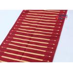 Multi Size Red And Golden Yellow Modern Striped Cotton Flat weave Hand woven Runner Rug- Reversible Runner Durrie