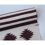 Multi Size Brown And Off White Modern Striped Cotton Flat Weave Runner Rug- Reversible Beautiful Colour combination Runner Rug