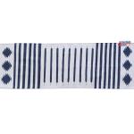 Multi Size Blue And Off White Modern Striped Cotton Flat Weave Runner Rug- Reversible Beautiful Colour combination Runner Rug