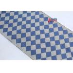 Multiple Sizes Cotton Dark Blue And Grey Modern Hand Woven Runner Rug- Flat Woven Washable Runner Killim