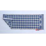 Multiple Sizes Cotton Dark Blue And Grey Modern Hand Woven Runner Rug- Flat Woven Washable Runner Killim