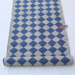 Multiple Sizes Cotton Dark Blue And Grey Modern Hand Woven Runner Rug- Flat Woven Washable Runner Killim