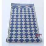 Multiple Sizes Cotton Dark Blue And Grey Modern Hand Woven Runner Rug- Flat Woven Washable Runner Killim