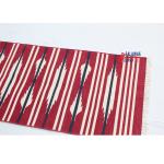 Multi Size Red And White Modern Striped Cotton Handmade Runner Rug- Washable Runner Kilim