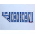 Multi Size Sky Blue And White Modern Striped Cotton Handmade Runner Rug- Washable Runner Kilim