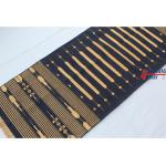 Multi Size Dark Blue And Golden Yellow Modern Striped Cotton Flat weave Handmade Runner Rug- Reversible Runner Durrie