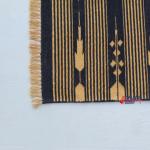 Multi Size Dark Blue And Golden Yellow Modern Striped Cotton Flat weave Handmade Runner Rug- Reversible Runner Durrie