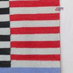 Multi Size Red And Gray, Blue Modern Striped Cotton Handmade Runner Rug- Washable Runner Kilim