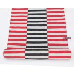 Multi Size Red And Gray, Blue Modern Striped Cotton Handmade Runner Rug- Washable Runner Kilim