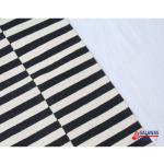 Multi Size Black And Off White Modern Striped Cotton Hand Woven Runner Rug- Reversible Runner Kilim