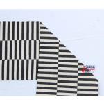 Multi Size Black And Off White Modern Striped Cotton Hand Woven Runner Rug- Reversible Runner Kilim