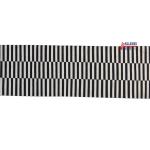 Multi Size Black And Off White Modern Striped Cotton Hand Woven Runner Rug- Reversible Runner Kilim