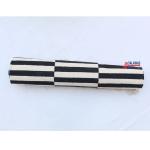 Multi Size Black And Off White Modern Striped Cotton Hand Woven Runner Rug- Reversible Runner Kilim