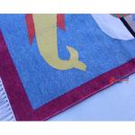 2x6 Cotton Hand Woven Animal Design Rug Dhurrie - Runner Blue Washable Flat weave Indian kilim Runner