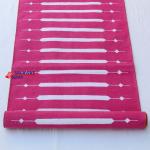 Multi Size Pink And White Modern Striped Cotton Handmade Runner Rug- Washable Runner Kilim