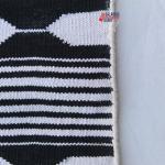 Multi Size Black And off White Modern Striped Cotton Handmade Runner Rug- Reversible Runner Kilim