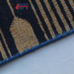 Multi Size Dark Blue And Golden Yellow Modern Striped Cotton Flat weave Handmade Runner Rug- Reversible Runner Kilim