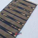 Multi Size Dark Blue And Golden Yellow Modern Striped Cotton Flat weave Handmade Runner Rug- Reversible Runner Kilim