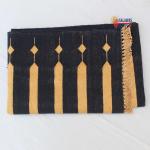 Multi Size Black And Golden Yellow Modern Striped Cotton Flat weave Handmade Runner Rug- Reversible Runner Durrie