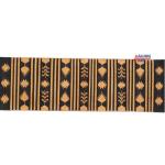 2x6 Cotton Hand Woven Runner- Black and Golden Yellow Washable Rug Runner Flat Weave Runner Kilim