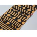 2x6 Cotton Hand Woven Runner- Black and Golden Yellow Washable Rug Runner Flat Weave Runner Kilim