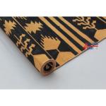 2x6 Cotton Hand Woven Runner- Black and Golden Yellow Washable Rug Runner Flat Weave Runner Kilim