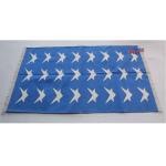 3x5 Handwoven Traditional Rug - Light Blue And White Star Area Eco Friendly Rug For Home Decor