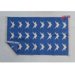 3x5 Handwoven Traditional Rug - Light Blue And White Star Area Eco Friendly Rug For Home Decor