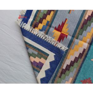 3x5 Handwoven Traditional Rug - Colorful Star Design Area Eco Friendly Rug For Home Decor