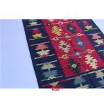 4x6 Handwoven Traditional Rug - Red And Dark Blue Area Eco Friendly Rug For Home Decor