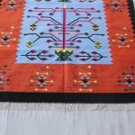 4x6 Cotton Orange and Blue Rug - Premium design Eco Friendly Rug For Home Decor