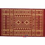 4x6 Red And Golden Yellow Handmade Rug- Hand Woven High Quality Cotton Flatweave Kilim