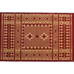 Multi Sizes Cotton Red and Golden Yellow Flat Weave Indian Rug - Royal Premium Design Kilim Carpet, High Quality Cotton Flatweave Rug