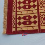 4x6 Red And Golden Yellow Handmade Rug- Hand Woven High Quality Cotton Flatweave Kilim