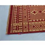 4x6 Red And Golden Yellow Handmade Rug- Hand Woven High Quality Cotton Flatweave Kilim