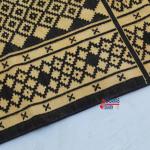 4x6 Black And Golden Yellow Handmade Rug- Hand Woven High Quality Cotton Flatweave Kilim