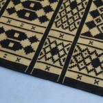 4x6 Black And Golden Yellow Handmade Rug- Hand Woven High Quality Cotton Flatweave Kilim