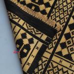 4x6 Black And Golden Yellow Handmade Rug- Hand Woven High Quality Cotton Flatweave Kilim