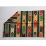 4x6 Handwoven Traditional Rug - Flat Woven Cotton Rug, Eye-catching Rug, Indian Cotton Rug