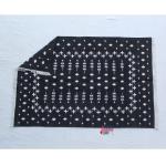 4x6 Black And White Handmade Rug- Hand Woven High Quality Cotton Flatweave Rug