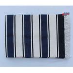 6x9 Handwoven Traditional Rug - Black And White Hand Woven Stripes High Quality Cotton Flatweave Rug